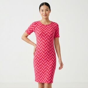 Lula Roe Pink Chevron Dress EUC 💗